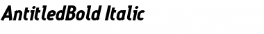 Download AntitledBold Italic Font