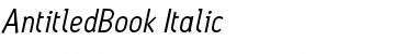 AntitledBook Italic Regular Font