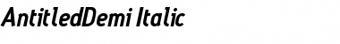AntitledDemi Italic Regular Font