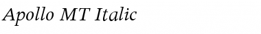 Apollo MT Italic Font