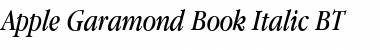 Apple Garamond BT Book Italic