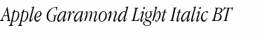 Apple Garamond BT Light Italic