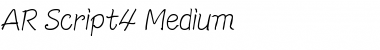 Download AR Script4 Medium Font