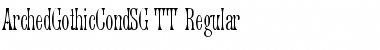 ArchedGothicCondSG TT Regular Regular Font