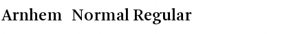 Arnhem-Normal Regular Font