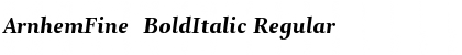 ArnhemFine-BoldItalic Regular Font