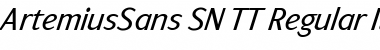 ArtemiusSans SN TT Regular Italic Font