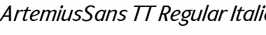 ArtemiusSans TT Regular Italic Font