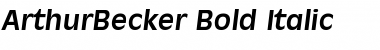 ArthurBecker Bold Italic Font