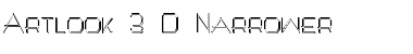 Artlook 3-D Narrower Regular Font