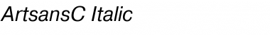 ArtsansC Italic Font