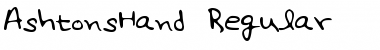 AshtonsHand Regular Font