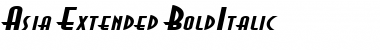Asia Extended BoldItalic Font