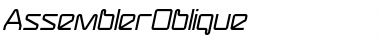 AssemblerOblique Regular Font