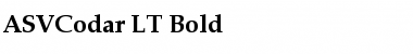 ASVCodar LT Bold Font