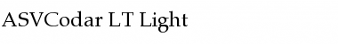 ASVCodar LT Light Font