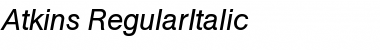 Atkins RegularItalic Font