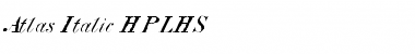 Atlas Italic HPLHS Font
