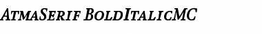 AtmaSerif-BoldItalicMC Regular Font