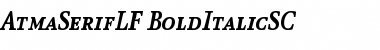 AtmaSerifLF-BoldItalicSC Regular Font