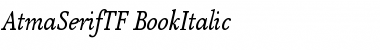 AtmaSerifTF-BookItalic Regular Font