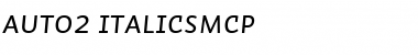 Auto 2 Italic SmCp Font