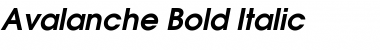 Avalanche Bold-Italic Font