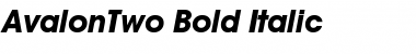 AvalonTwo Bold Italic Font