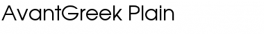 AvantGreek Plain Font