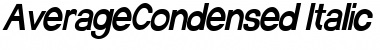 AverageCondensed Italic Font