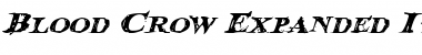 Blood Crow Expanded Italic Expanded Italic Font