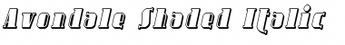 Avondale Shaded Italic Font