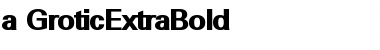 a_GroticExtraBold Regular Font