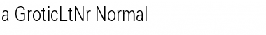 a_GroticLtNr Normal Font