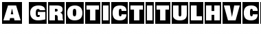 a_GroticTitulHvCm Regular Font