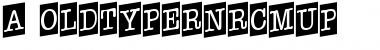 a_OldTyperNrCmUp Regular Font