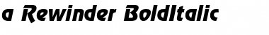 a_Rewinder BoldItalic Font