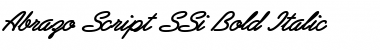 Abrazo Script SSi Bold Italic Font