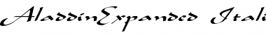 AladdinExpanded Italic Font