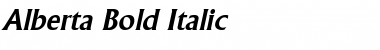 Alberta Bold Italic Font