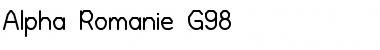 Alpha Romanie G98 Regular Font