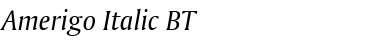 Amerigo BT Italic Font