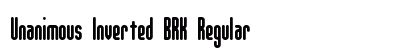Unanimous Inverted BRK Regular Font Unanimous Inverted BRK Regular Font Preview