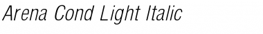 Arena Cond Light Italic Font