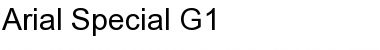 Arial Special G1 Regular Font