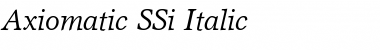 Axiomatic SSi Italic Font