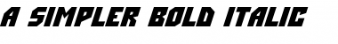 a_Simpler Bold Italic Font