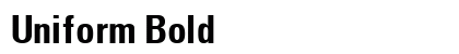 Uniform Bold Font Preview Uniform Bold Font Preview