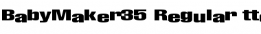 BabyMaker35 Regular Font