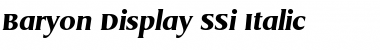 Baryon Display SSi Italic Font